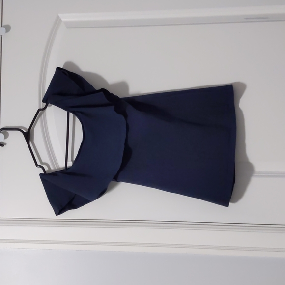 Twik by Simon's Navy Blue Shoulderless Blouse - Picture 2 of 3